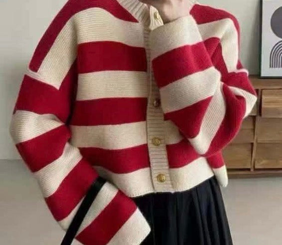 Stripe Knitted Jacket