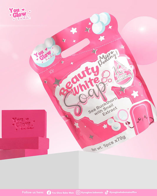 You Glow Babe - BEAUTY WHITE SOAP - New & Improved ( 6 X 70g soap )