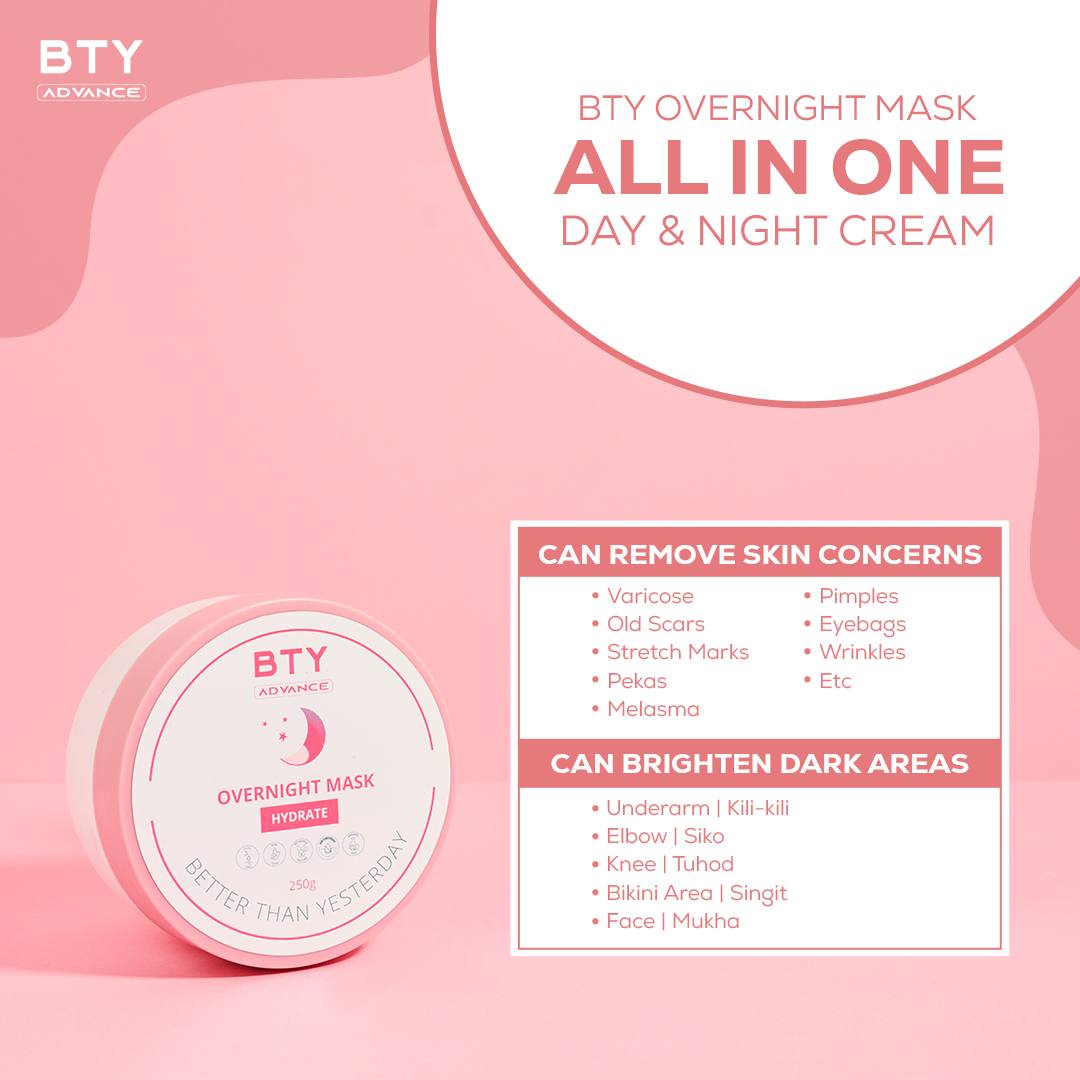 BTY Advance overnight Mask 250g Hydrating Whitening All Skin