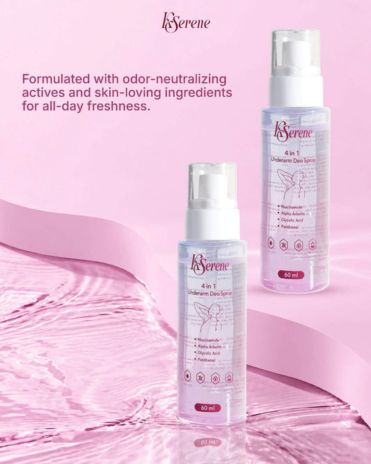 Kserene 4in1 Underarm Deo Spray 60ml
