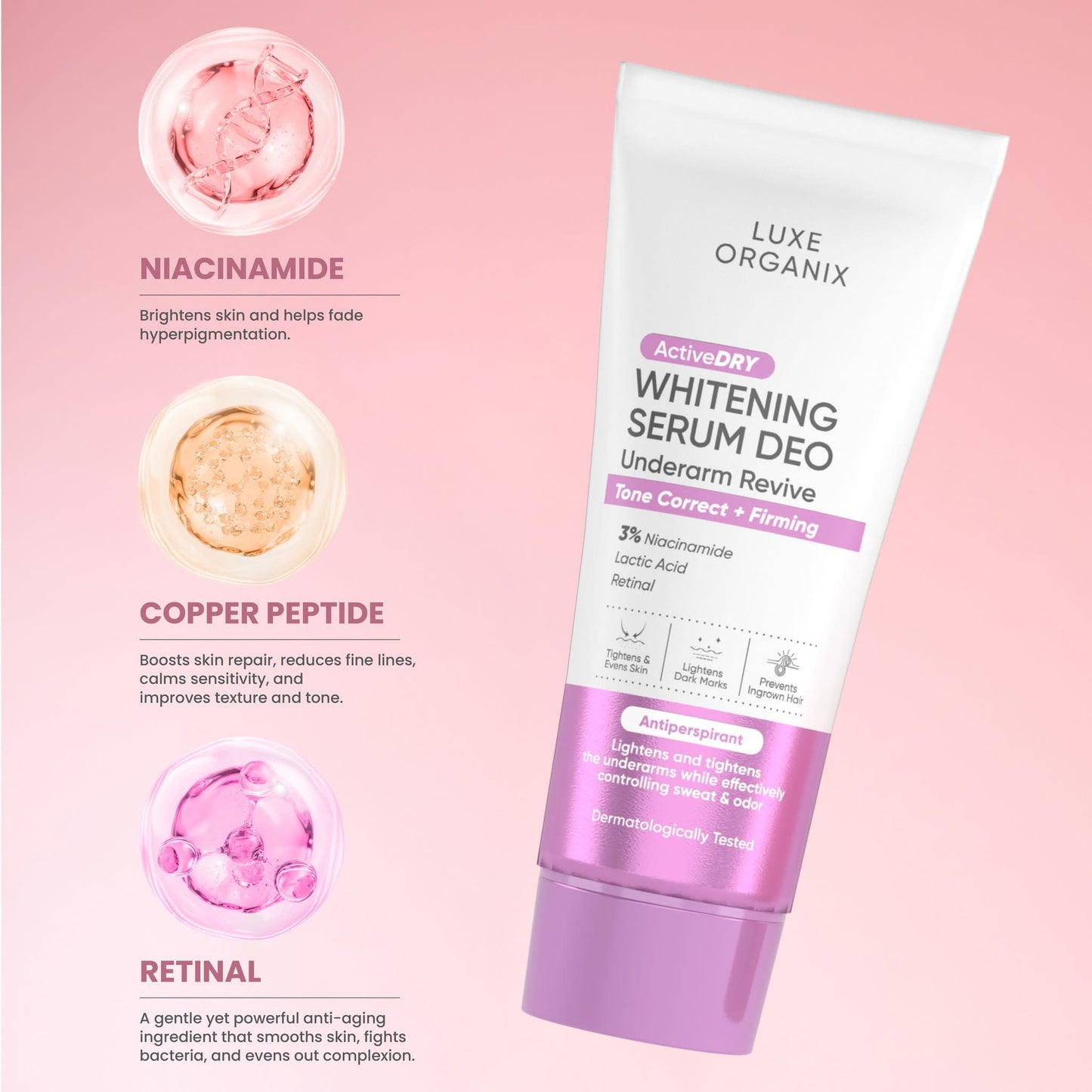 Luxe Organix Whitening Serum Deo (Tone Correct + Firming)