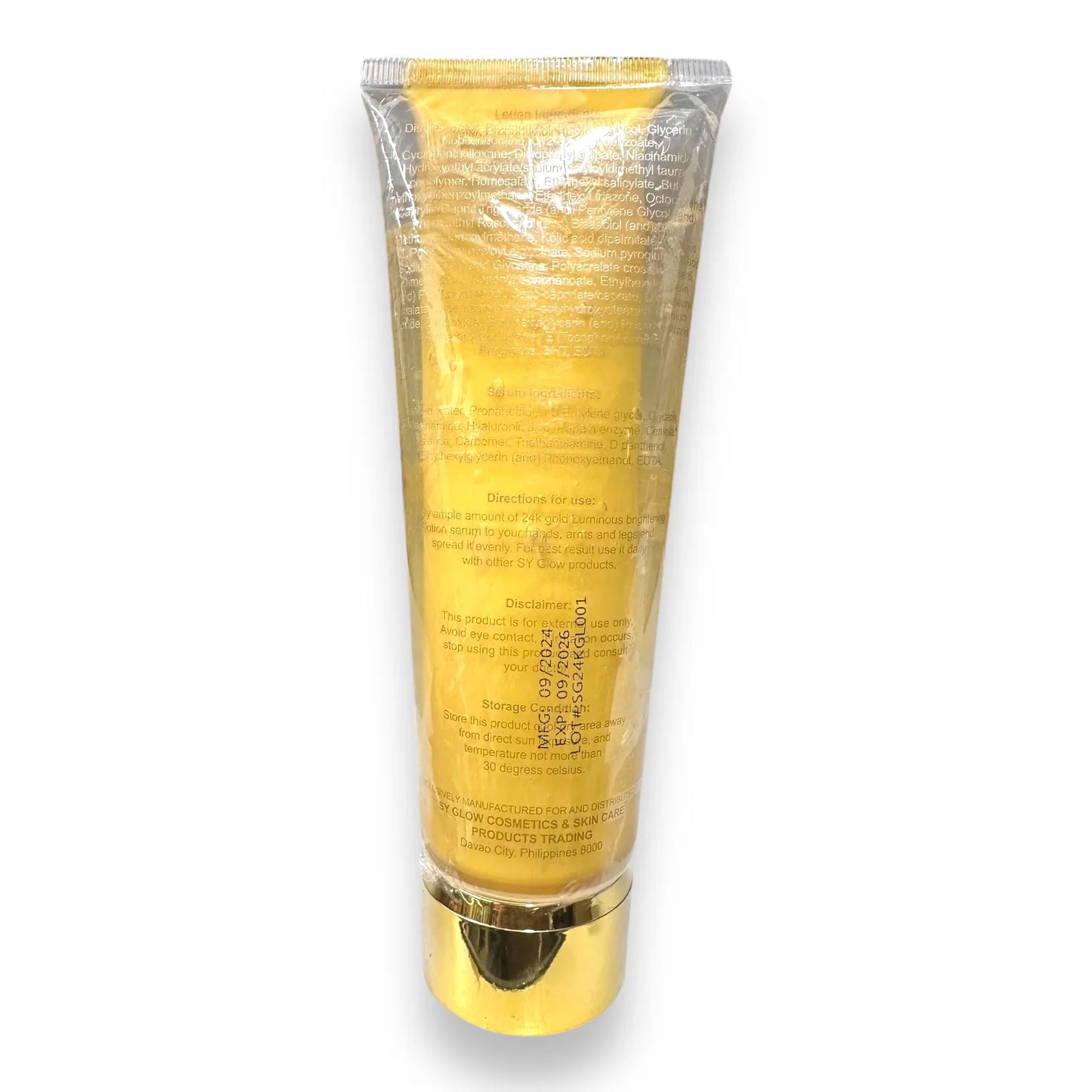 SY Glow - 24K Gold Luminous Brightening Whitening Lotion SPF 75 - 250 ml