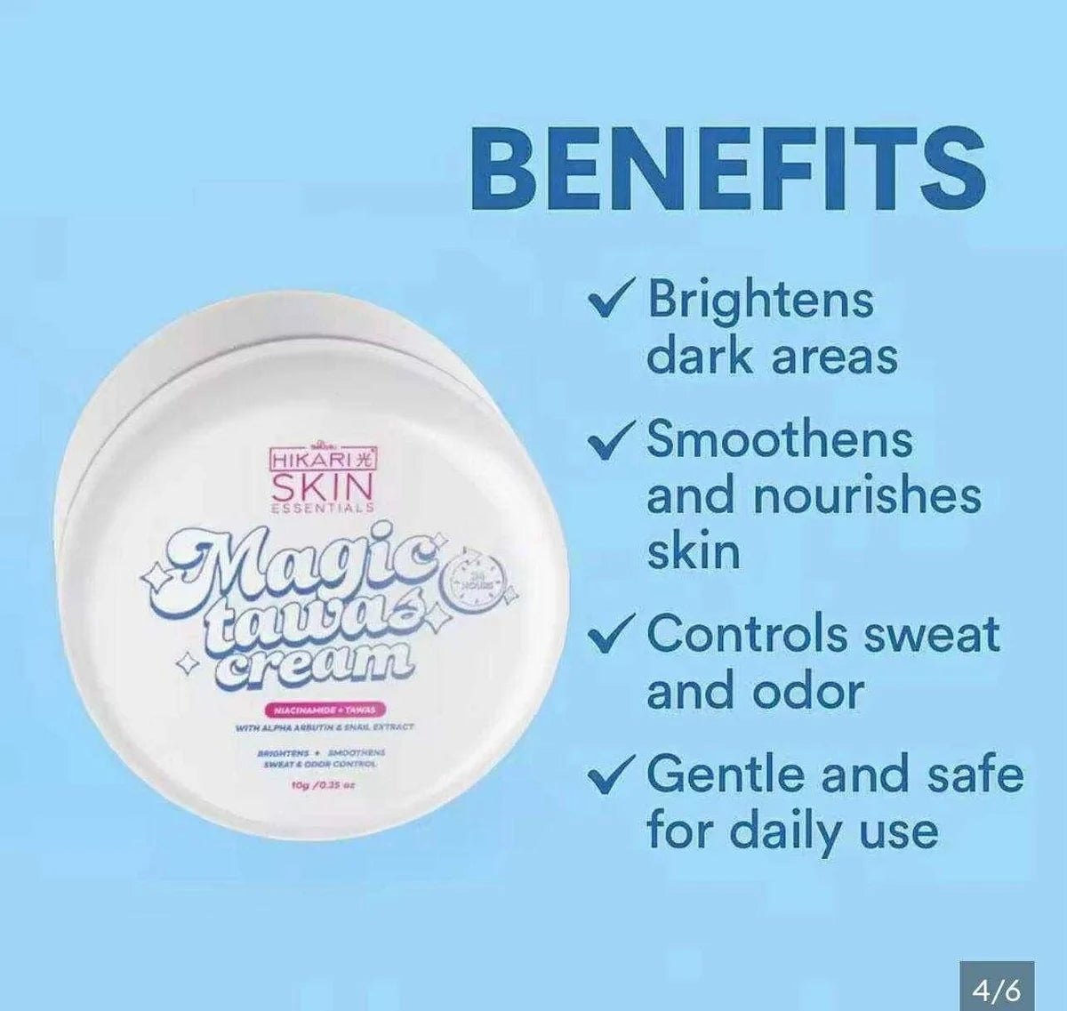 Hikari Skin Essentials Magic Tawas Cream 10g