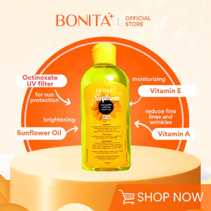 Bonita Sunflower Collagen Firming Body Oil SPF 30 100ml