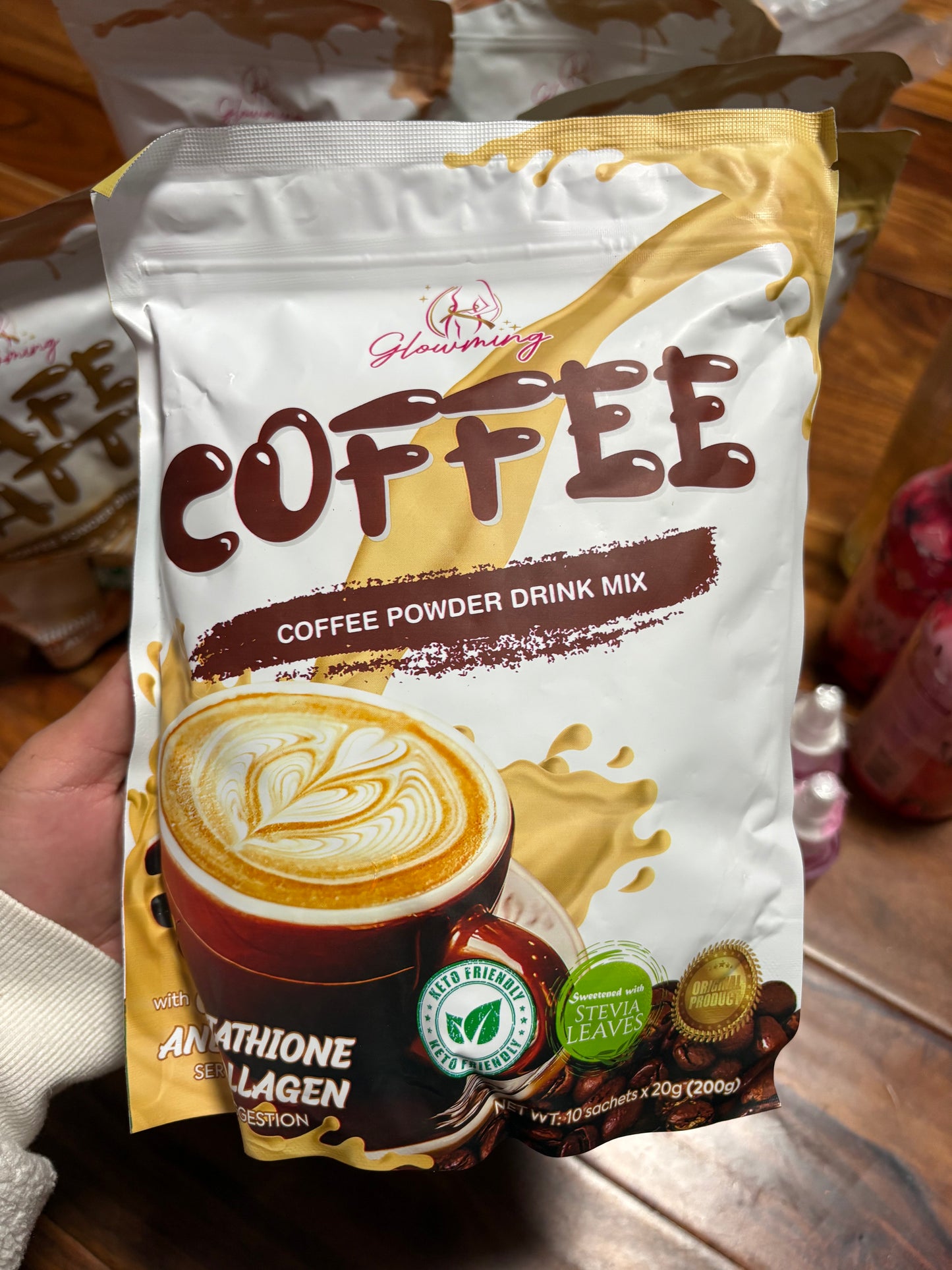 Glowming - COFFEE Powder Drink Mix - 10 sachet x 20g ( COFFEE )