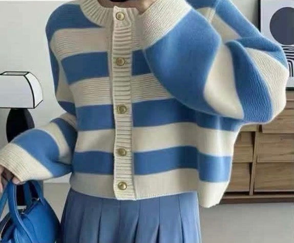 Stripe Knitted Jacket