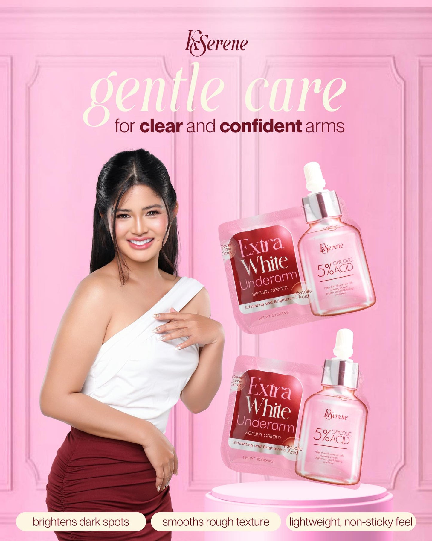 Kserene Extra White Underarm Serum Cream 30g
