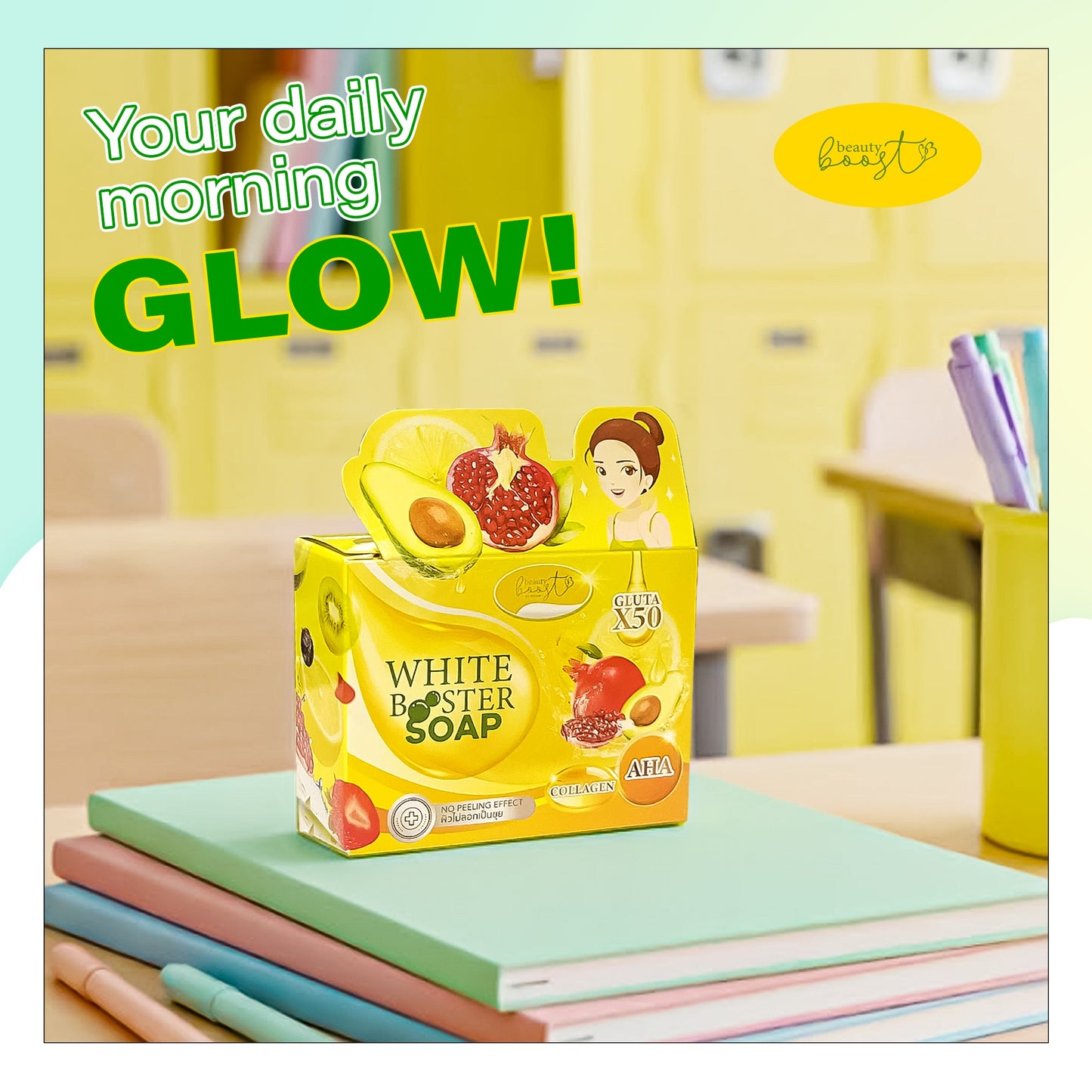 Beauty Boost White Booster Soap  Gluta x50