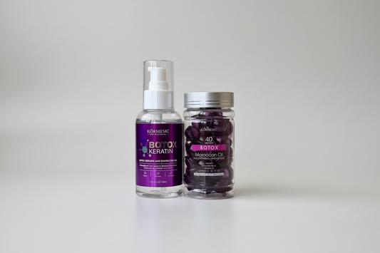 Kormesic Keratin Hair Enhance Oil and Moroccan Oil Multi Vitamin Oil Serum (SET)
