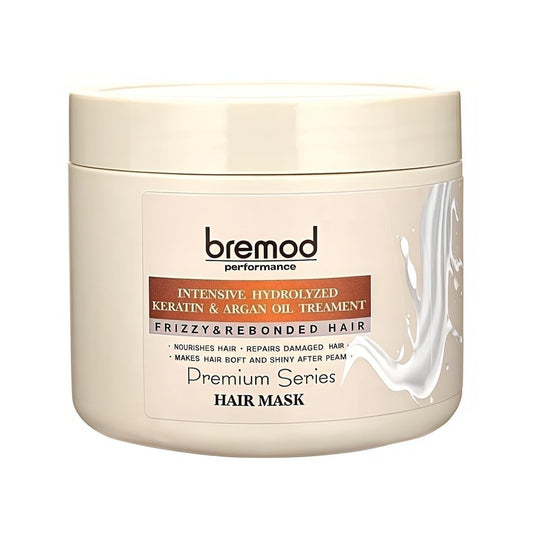 Bremod Performance Argan Oil & Keratin Hair Mask Hydrating Deep Conditioner for Dry, Damaged, Frizzy & Rebonded Hair Anti-Fall, Strengthening, Moisturizing 16.9 Fl Oz