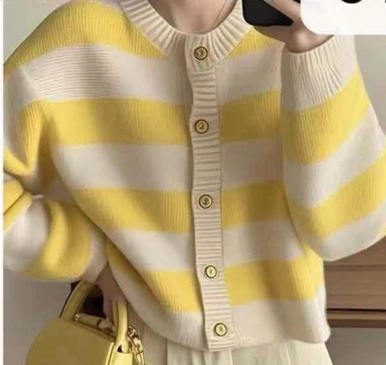 Stripe Knitted Jacket