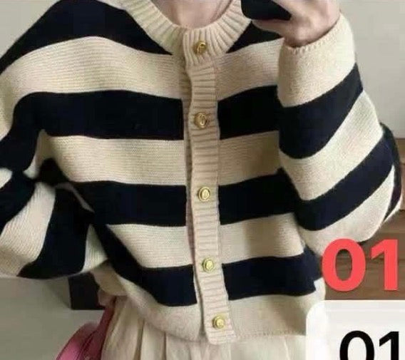 Stripe Knitted Jacket