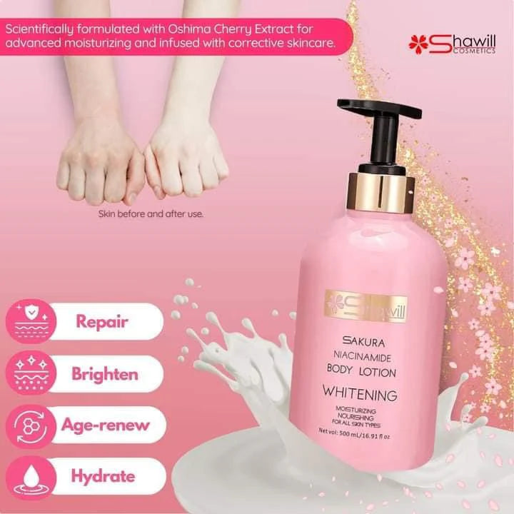 Shawill - Sakura Niacinamide Body Lotion 500 ml ( Pink )