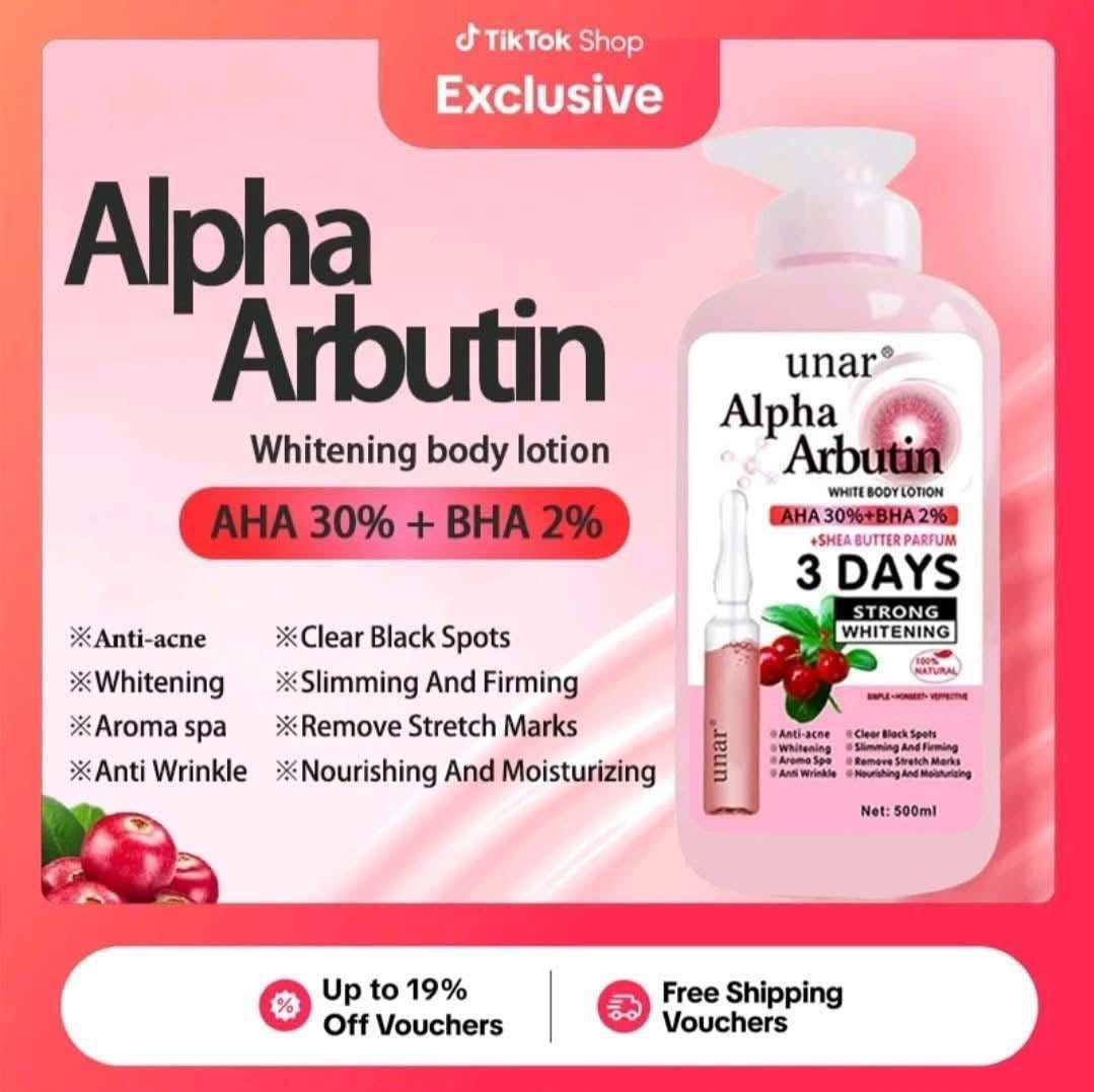 Unar Alpla Arbutin Whitening Body Lotion 500ml