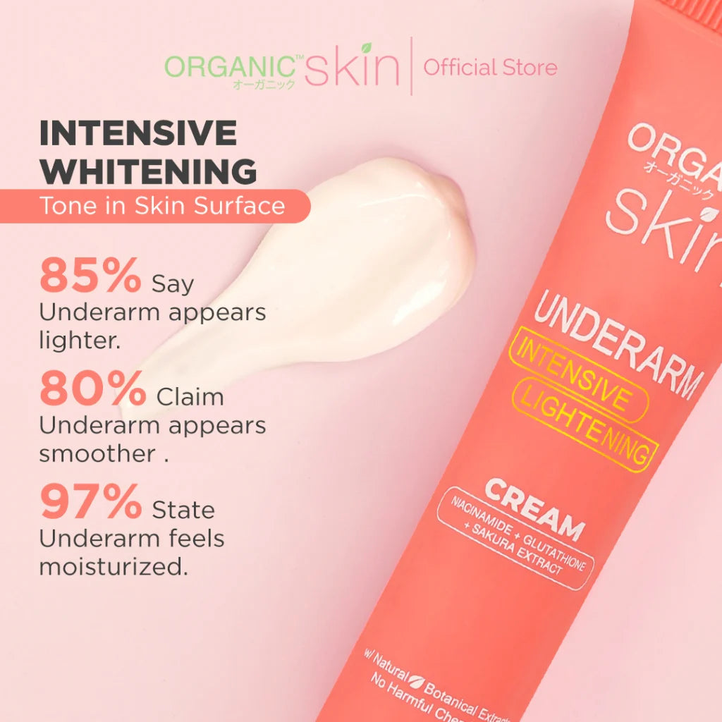 Organic Skin - Intensive Whitening Underarm Cream Under Arm Lightening 20 ml