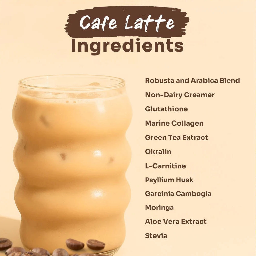 Cris Cosmetics Glowming Detox Cafe Latte with Glutathione and Collagen