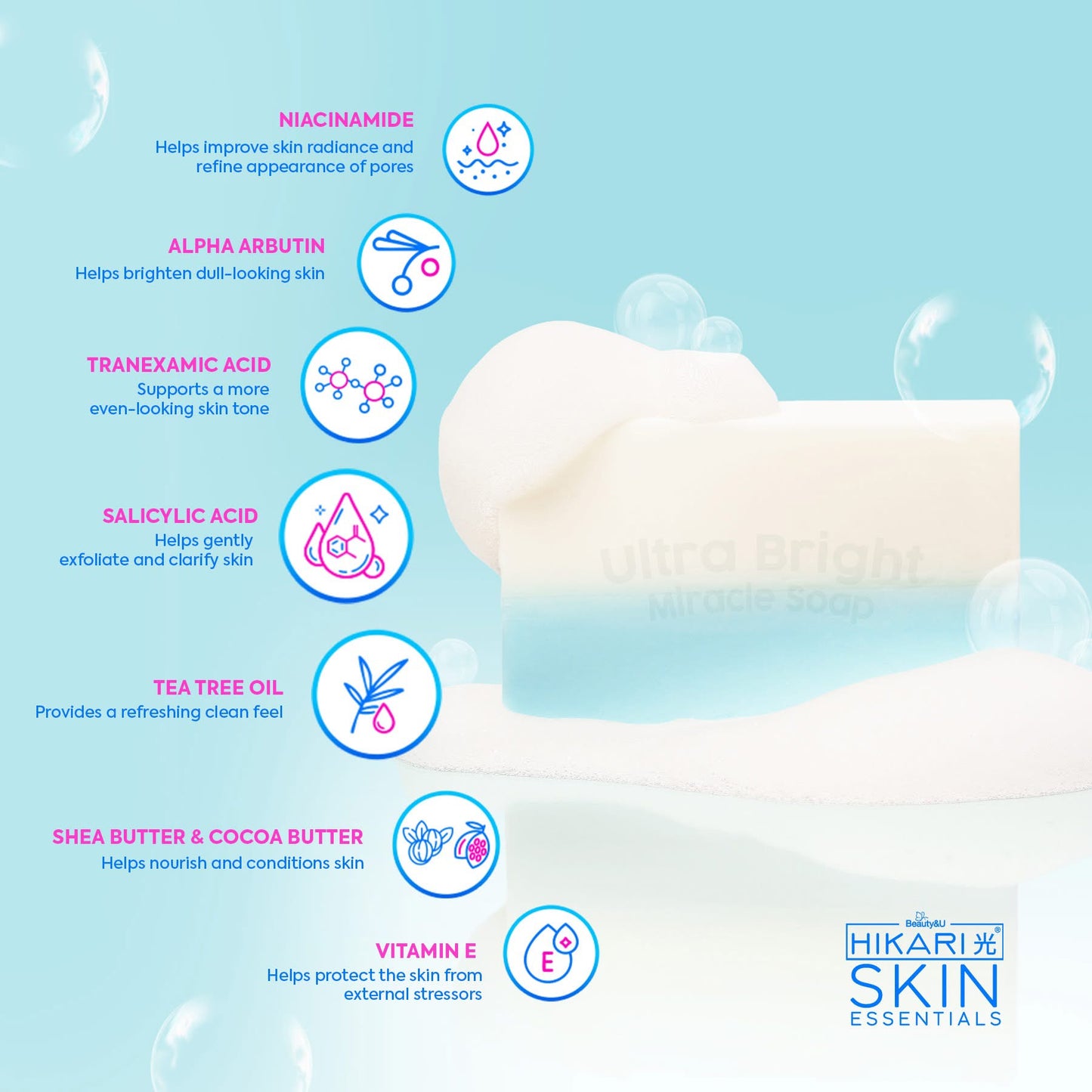 Hikari Ultra Bright Miracle Soap 5 bars