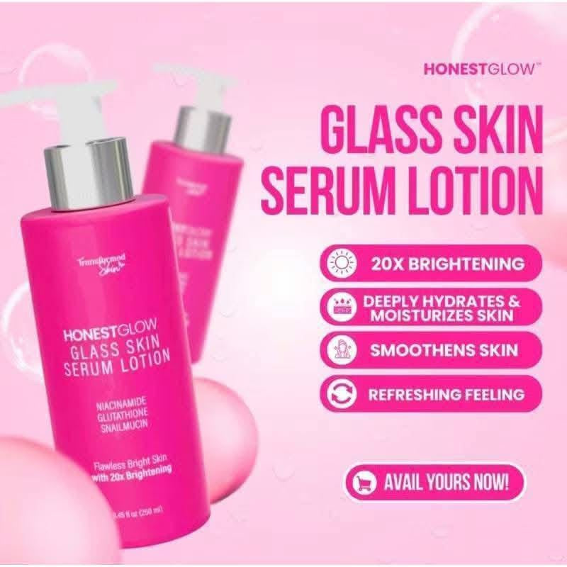 Honest Glow - Glass Skin Serum Lotion 250 ML ( pink )