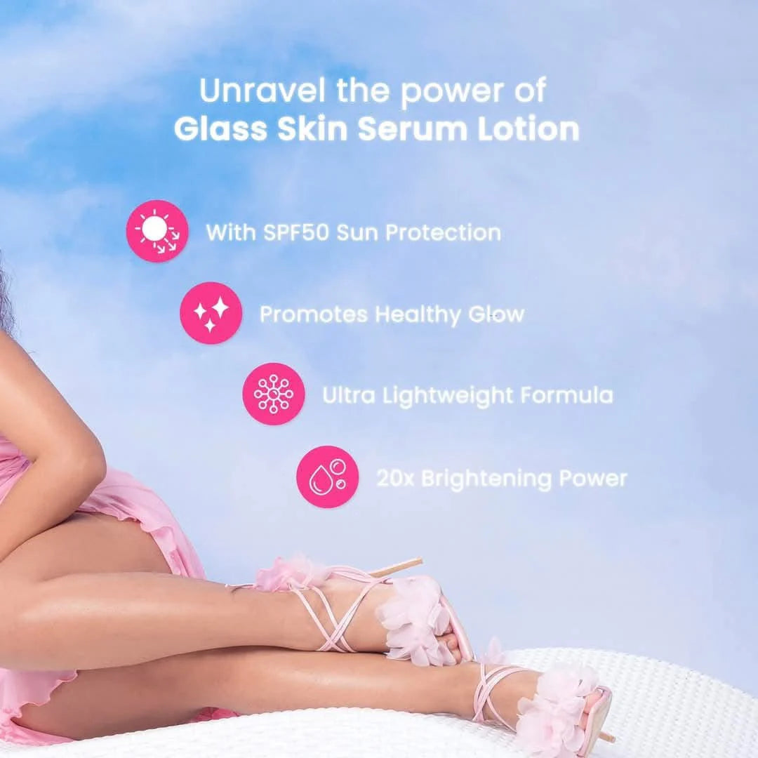 Honest Glow - Glass Skin Serum Lotion 250 ML ( pink )