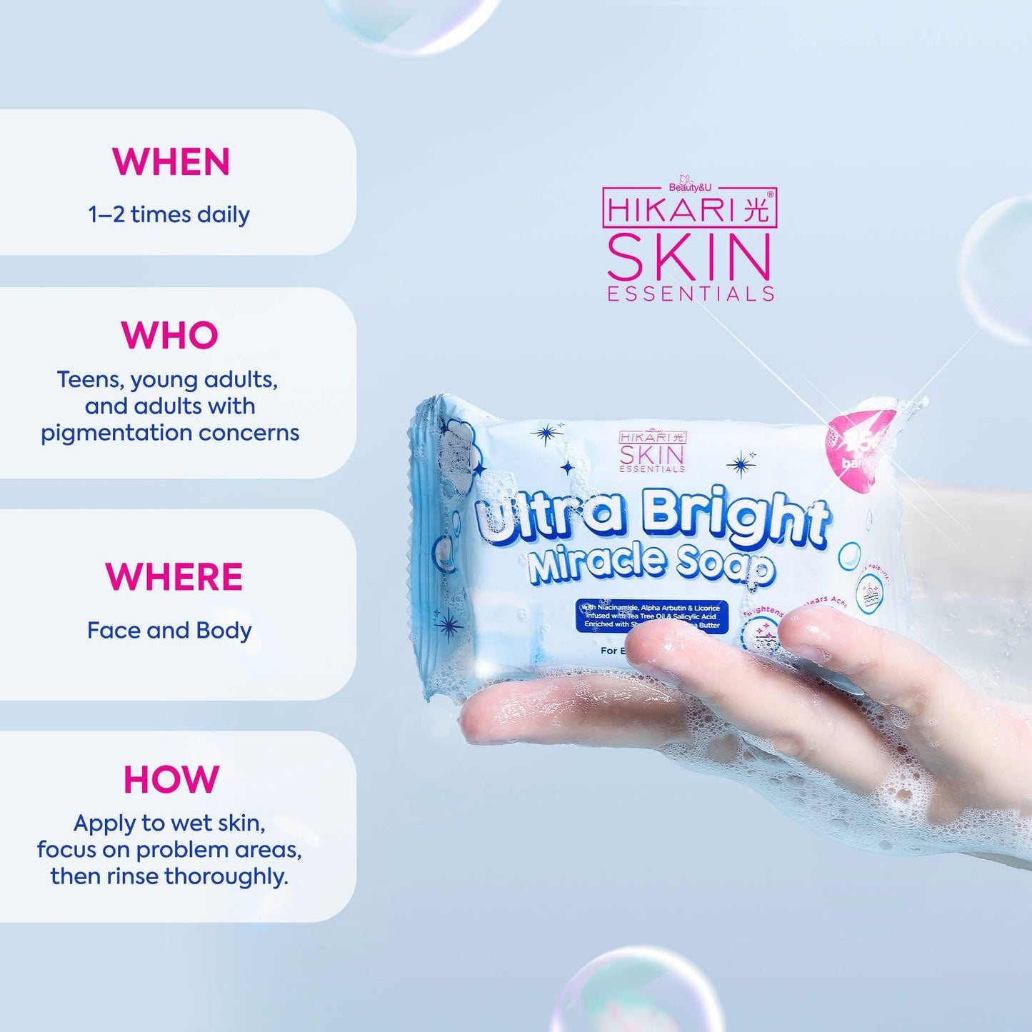 Hikari Ultra Bright Miracle Soap 5 bars