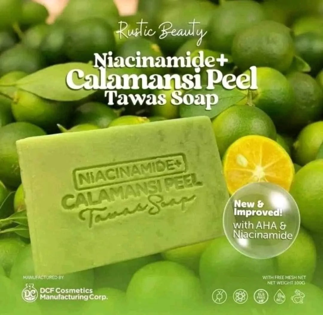 Rustic Beauty - NIACINAMIDE + CALAMANSI PEEL Tawas Soap 100g