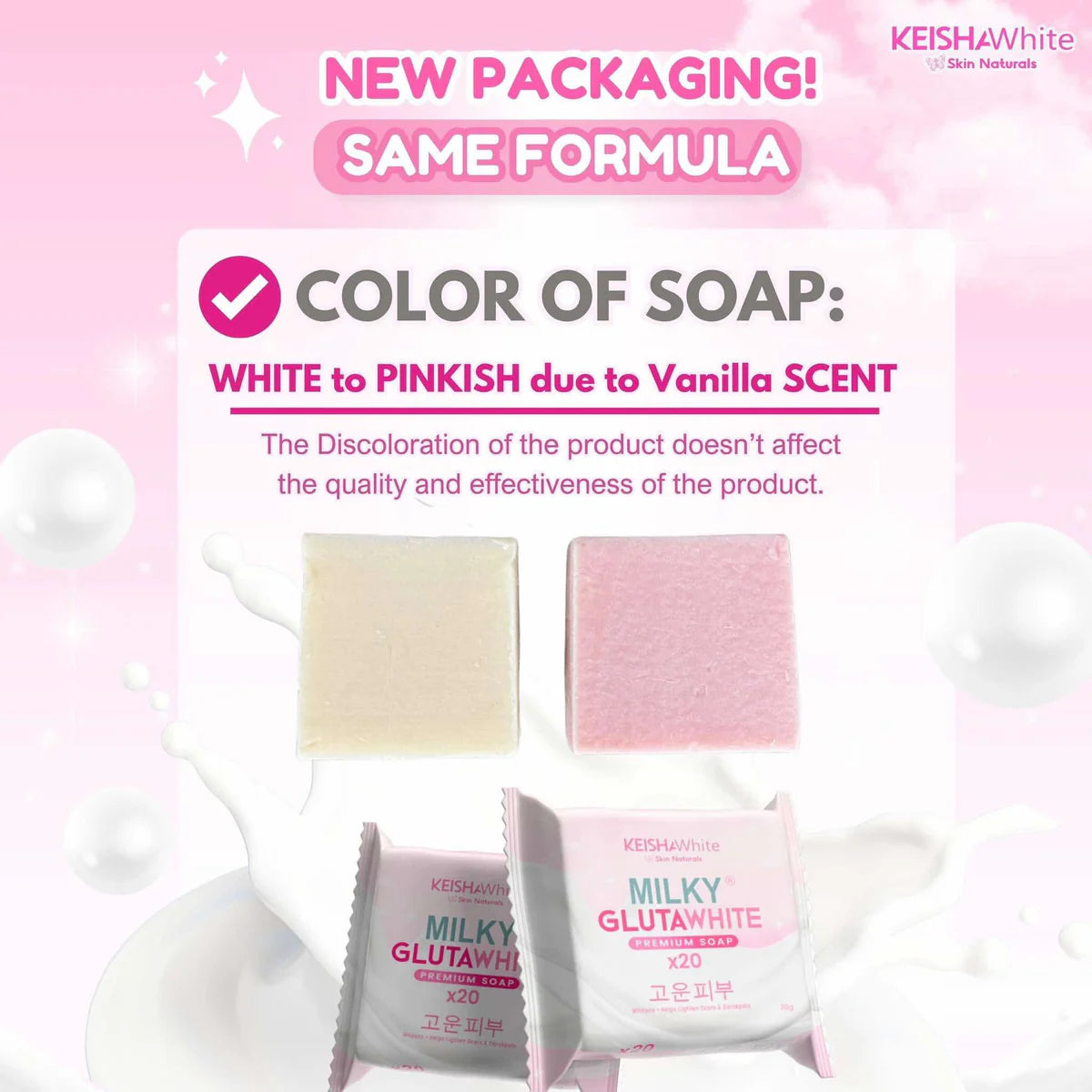 Keisha White - Milky GlutaWhite Premium Soap X20 - 75g