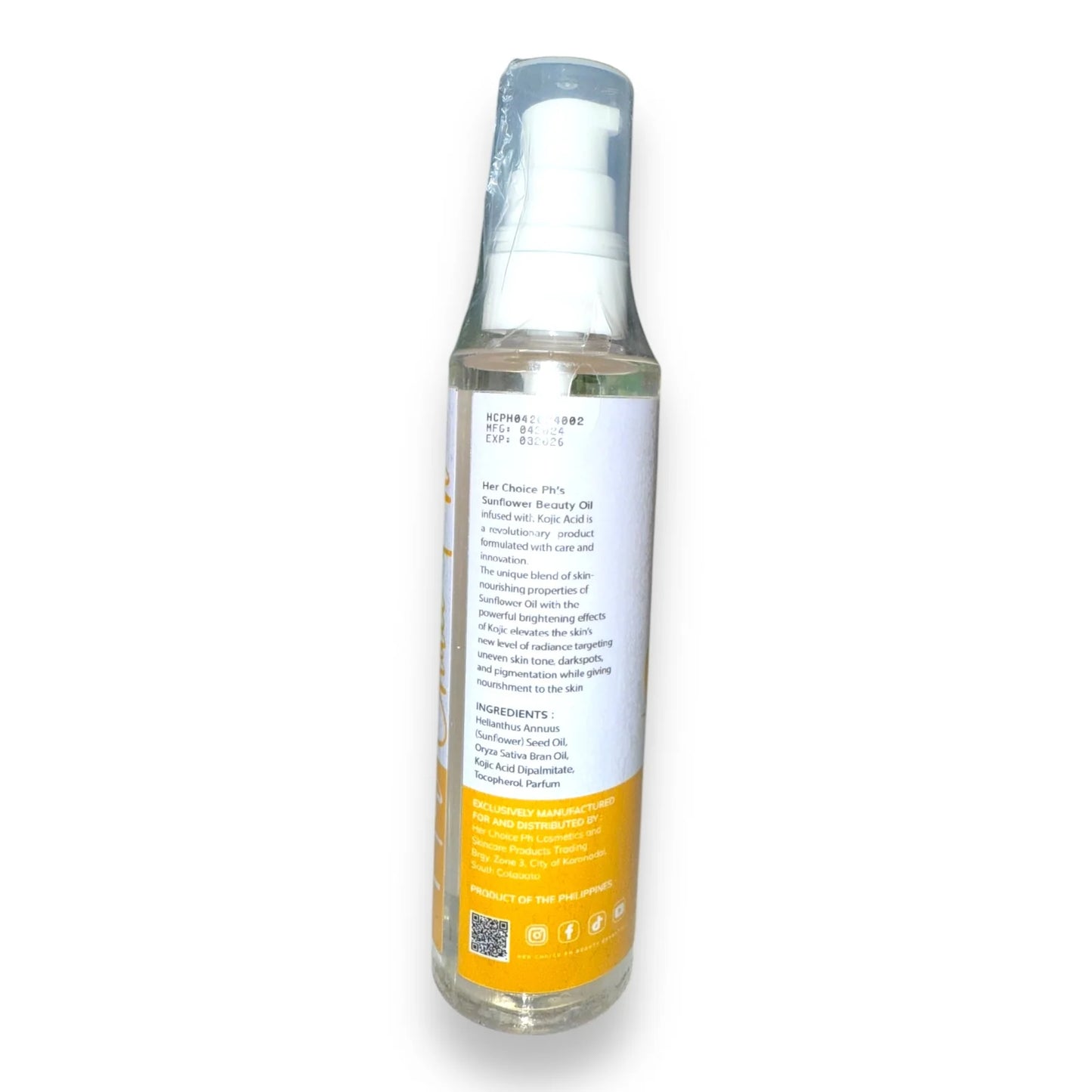 Her Choice - Sunflower Beauty Oil with Kojic Acid 100ml