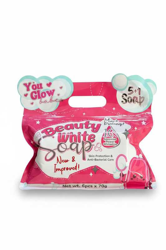 You Glow Babe - BEAUTY WHITE SOAP - New & Improved ( 6 X 70g soap )