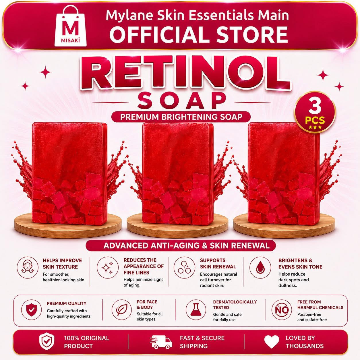 Misaki Advanced Anti-Aging & Skin Renewal - Retinol Soap