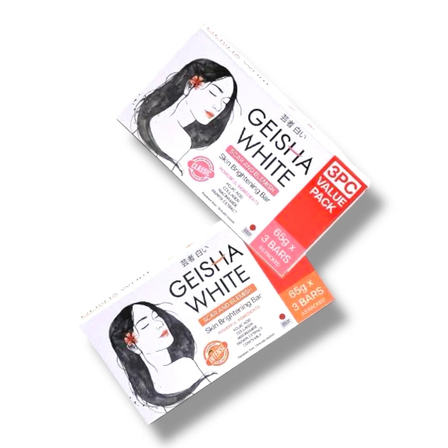 Geisha White - Scar and Blemish - Skin Brightening Bar - “INTENSE” (Orange)
