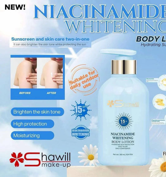 Shawill - Niacinamide Whitening Body Lotion w/ SPF 35 - 300 ml ( BLUE )