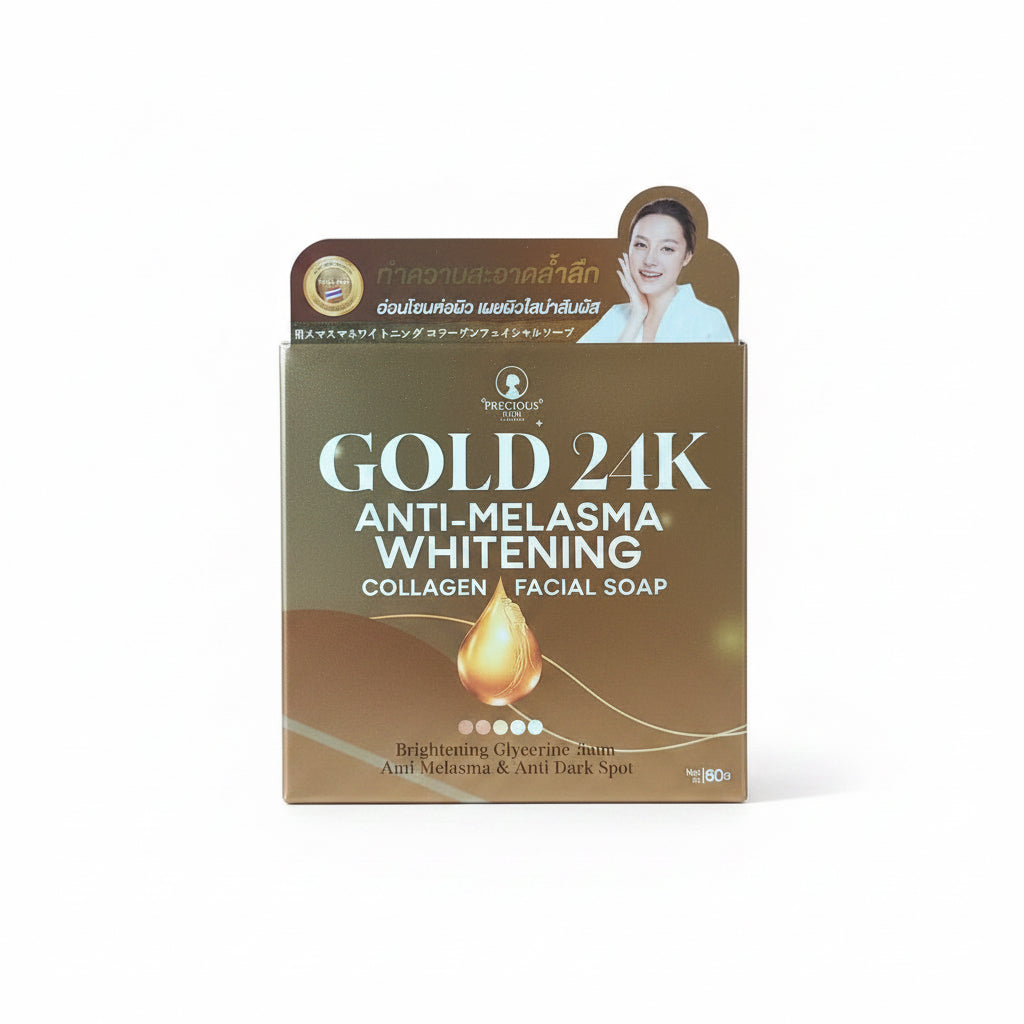 Precious Skin Gold 24k Anti- Melasma Whitening Collagen Facial Soap 60g