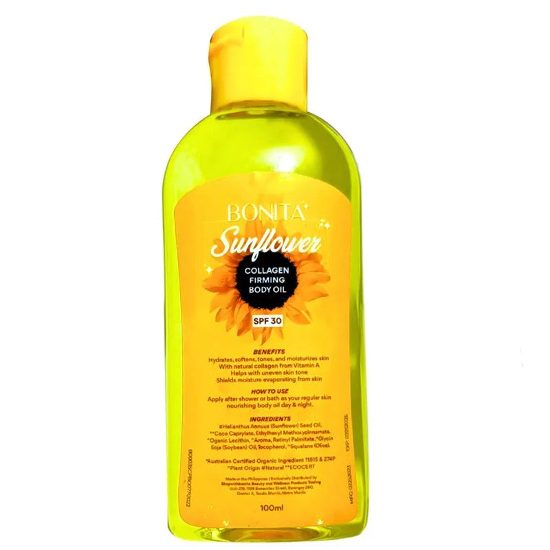 Bonita Sunflower Collagen Firming Body Oil SPF 30 100ml