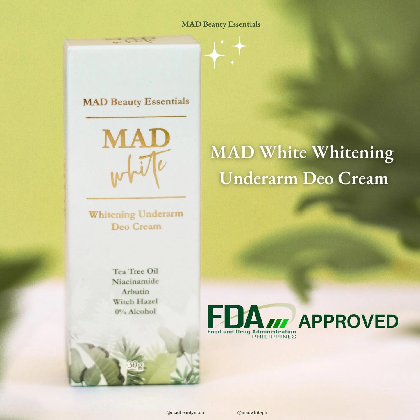 MAD White Whitening Underarm Deo Cream 30g
