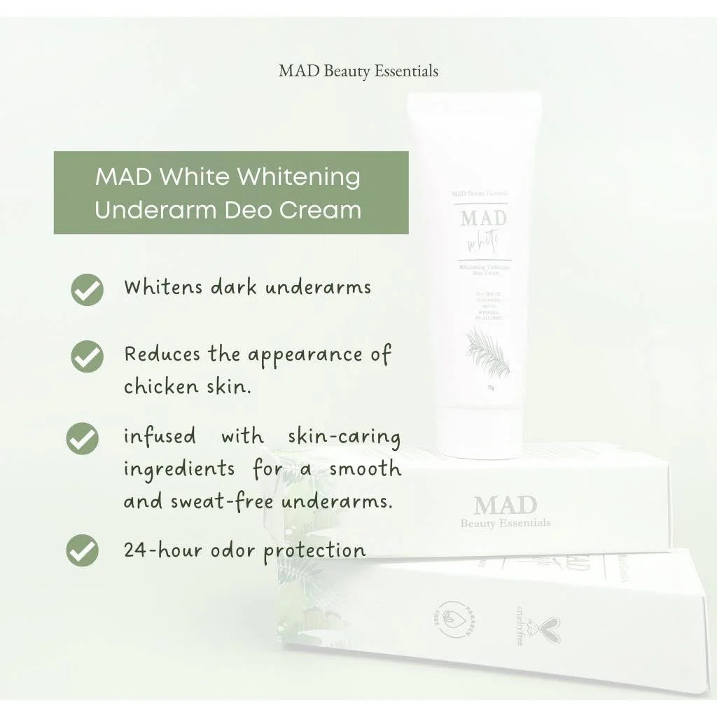 MAD White Whitening Underarm Deo Cream 30g