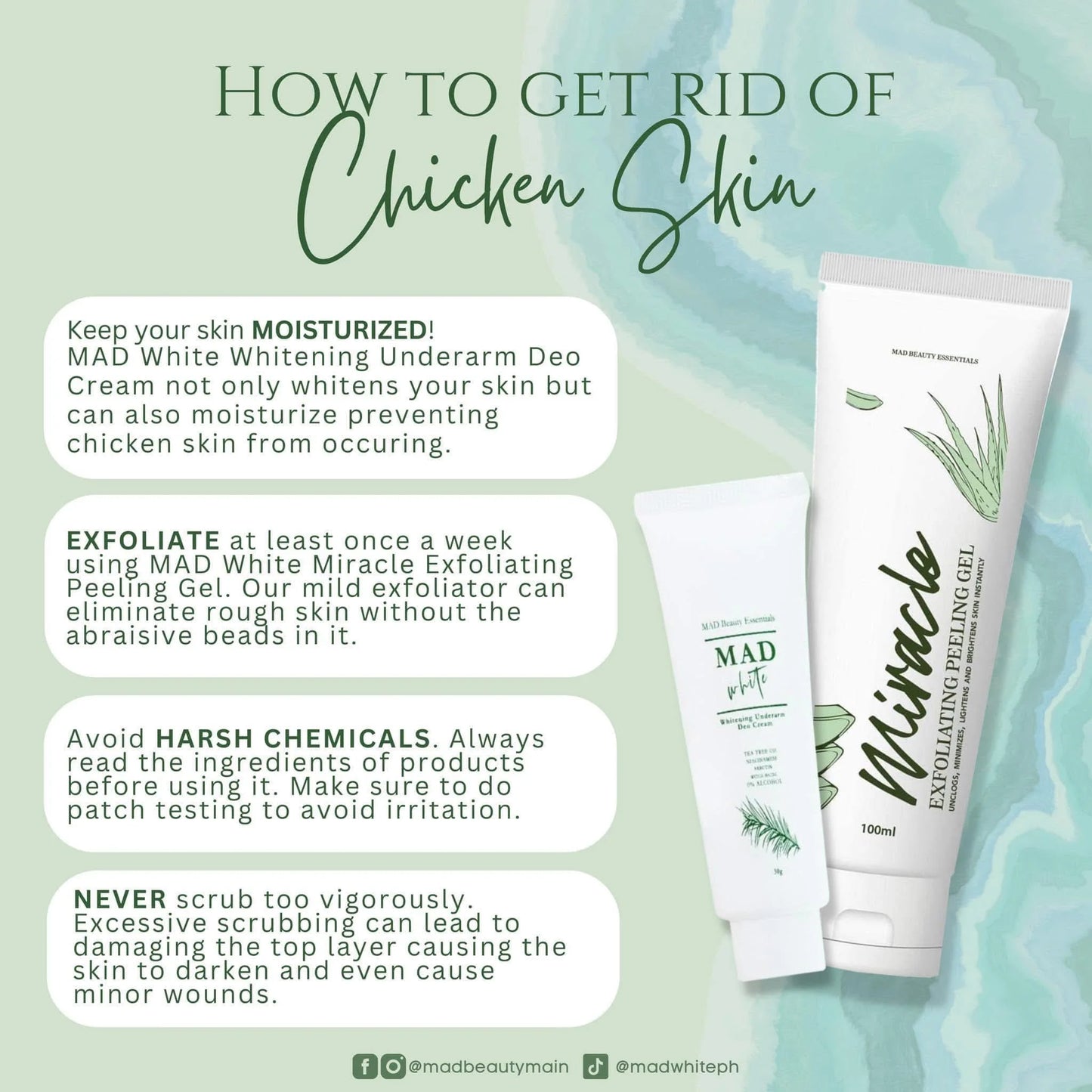 MAD White Whitening Underarm Deo Cream 30g