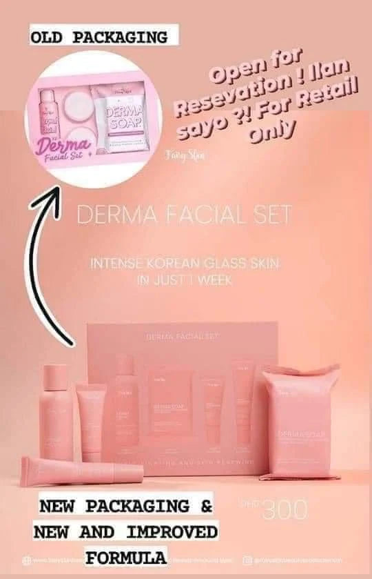 Fairy Skin -Derma Facial Set - NEW & Improved Formuka - NEW packaging of Fairy Rejuvenating set
