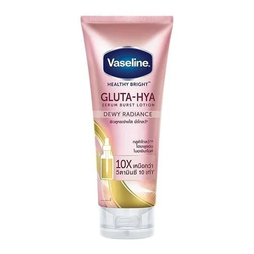 Vaseline Gluta - HYA Serum - Dewy Radiance 70X Whitening Lotion 290 ml ( PINK )