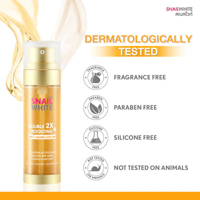 Snail White Double Boosting Anti - Aging Serum 40ml + 40ml - ( YELLOW ) big size