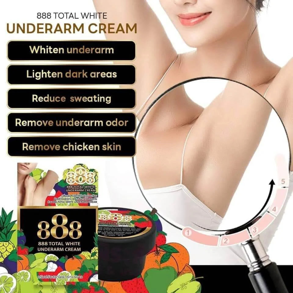 888 Total Whitening Underarm Cream 35g - BLACK