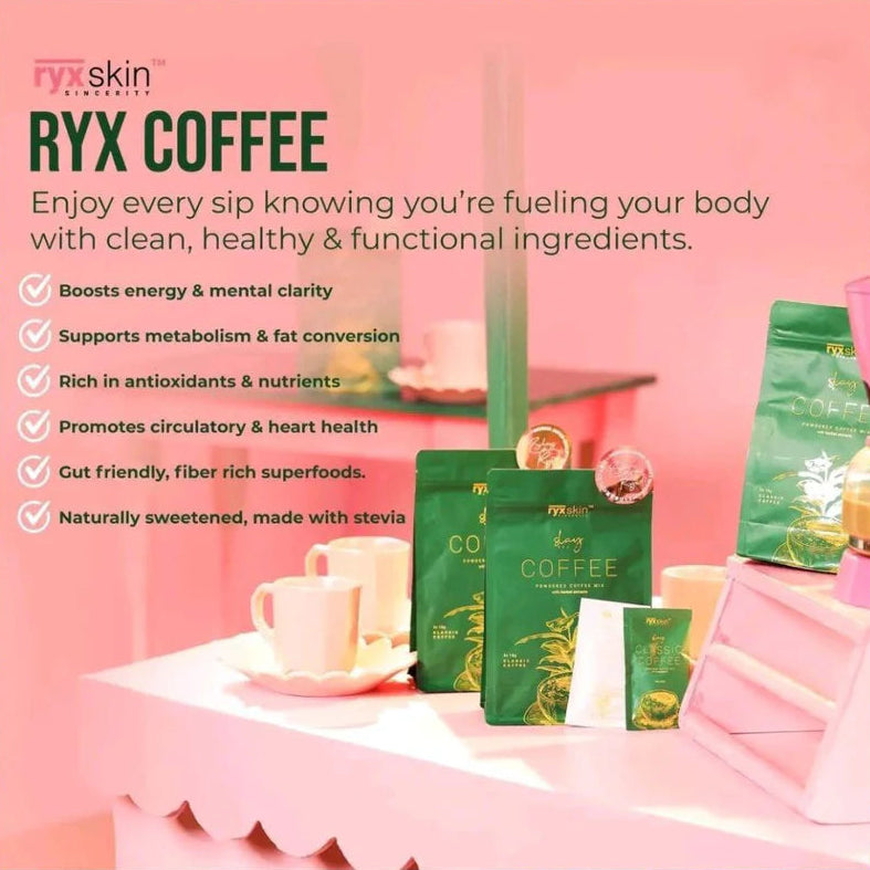 Ryx skin Coffee with Herbal extracts | 5x White Mocha + Classic Coffee | 10sachets
