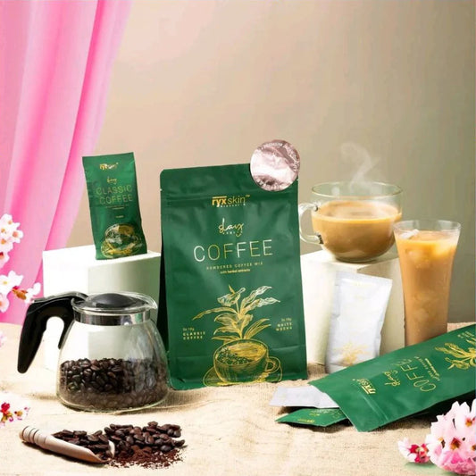 Ryx skin Coffee with Herbal extracts | 5x White Mocha + Classic Coffee | 10sachets