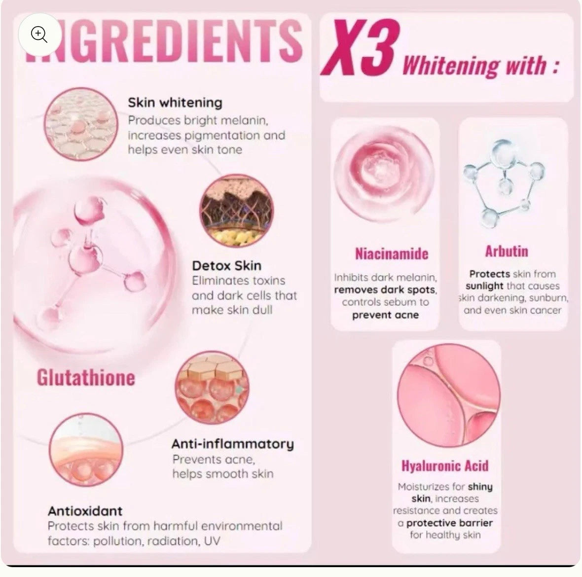 Venature Glutathione Body Whitening Lotion 50X Tone Up W/SPF50